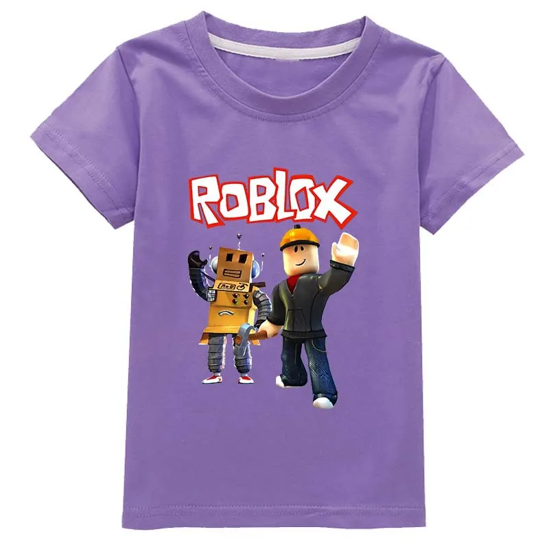 Roblox-تي شيرت بأكمام قصيرة للأطفال ، مريح ، كاجوال ، بسيط ، موضة الموضة ، ملابس للفتيان والفتيات ، صيف ، جديد ،