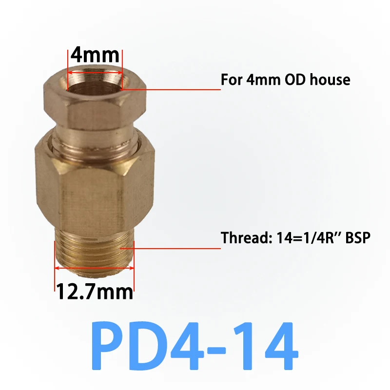 4mm tube fitting 1/8