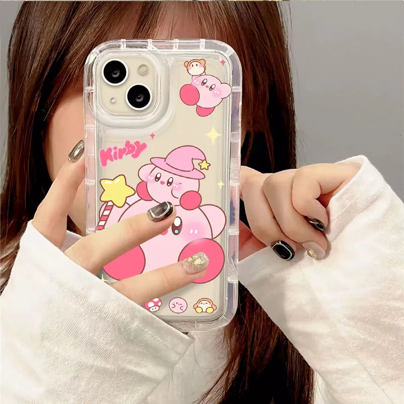 Cartoon Cute K-Kirby Case for Huawei P30 P40 P50 P60 Pro Honor 100 90 80 70 60 50 X9 X9A X8 X5 Magic5 Magic 5 Clear Back Cover