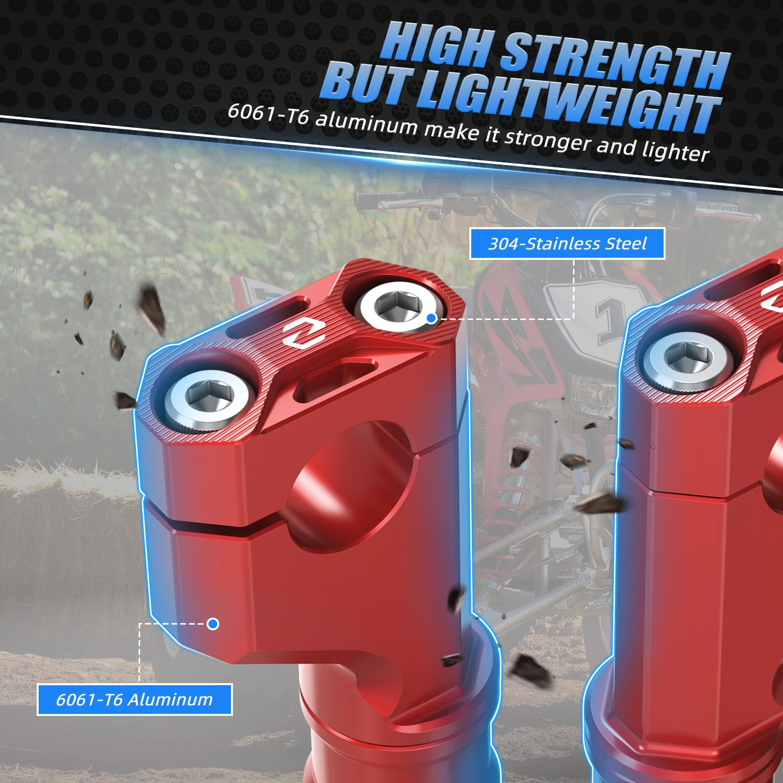 NICECNC Steering Stem Handlebar Clamp For Honda TRX450R 2004-2009 TRX90X TRX90EX TRX700XX TRX400EX TRX300EX TRX250X  TRX400X - view 4