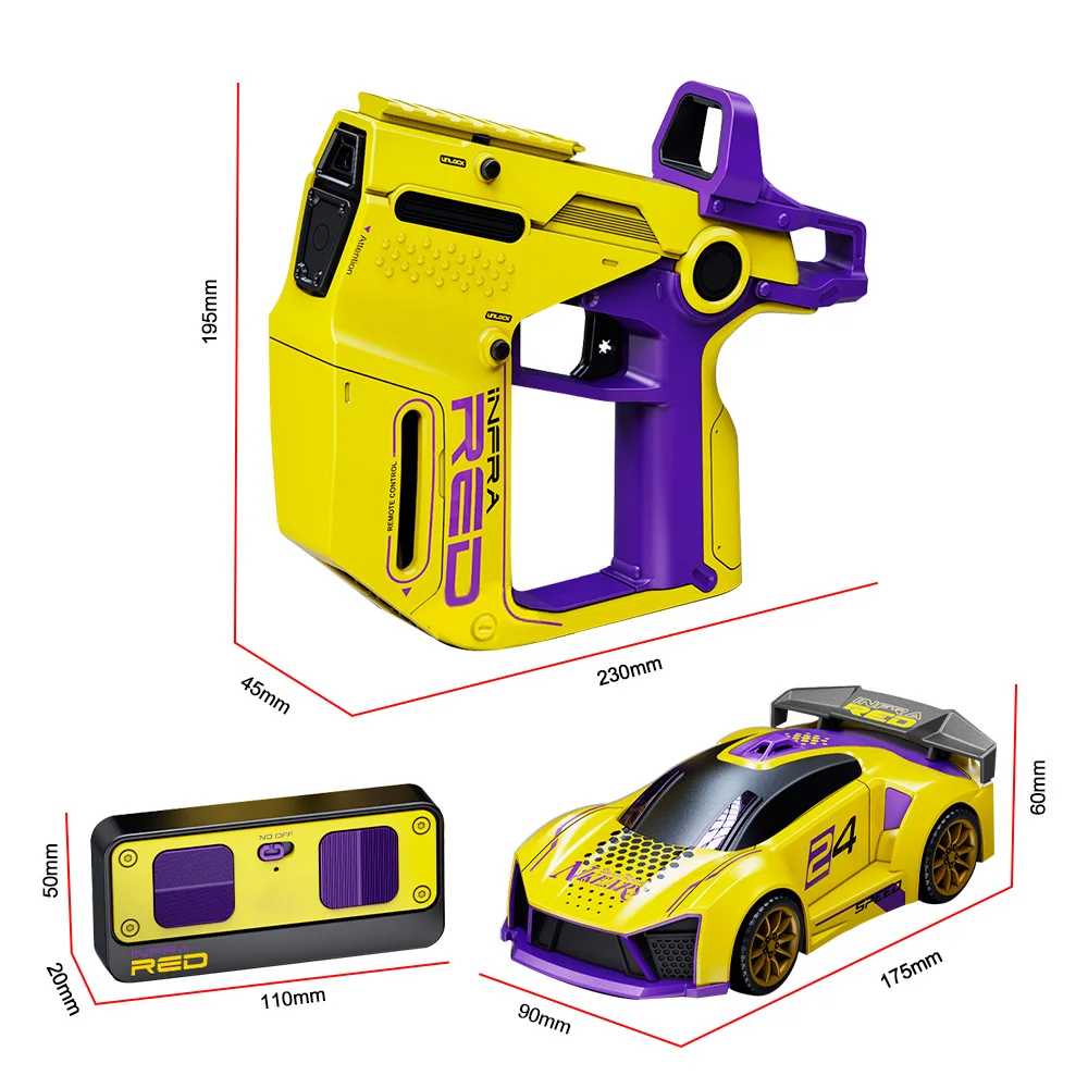 9IMOD RC Rennwagen 4CH 3IN1 2,4G IR Schießen Rollover 4 Punkte Blut Bar Stunt Schießen Entfernung 7M RC Entfernung 30M Drift Auto
