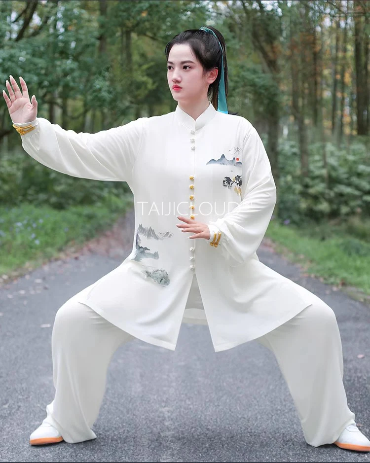 

Women's Tai Chi Uniform for Men's Spring and Autumn Training, Suitable for Young Martial Arts Competitions and Performances.