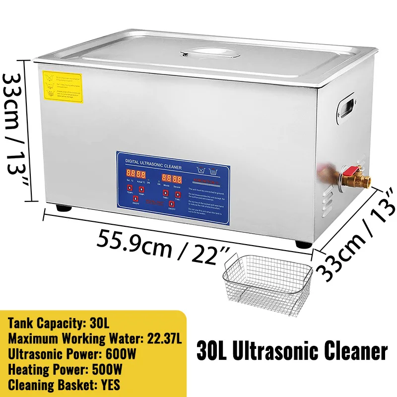 ROOMARK 2L 3L 6L 10L 15L 30L Ultrasonic Cleaner Lave-Dishes Portable Washing Machine Diswasher Sonic Ultrasound Home Appliances