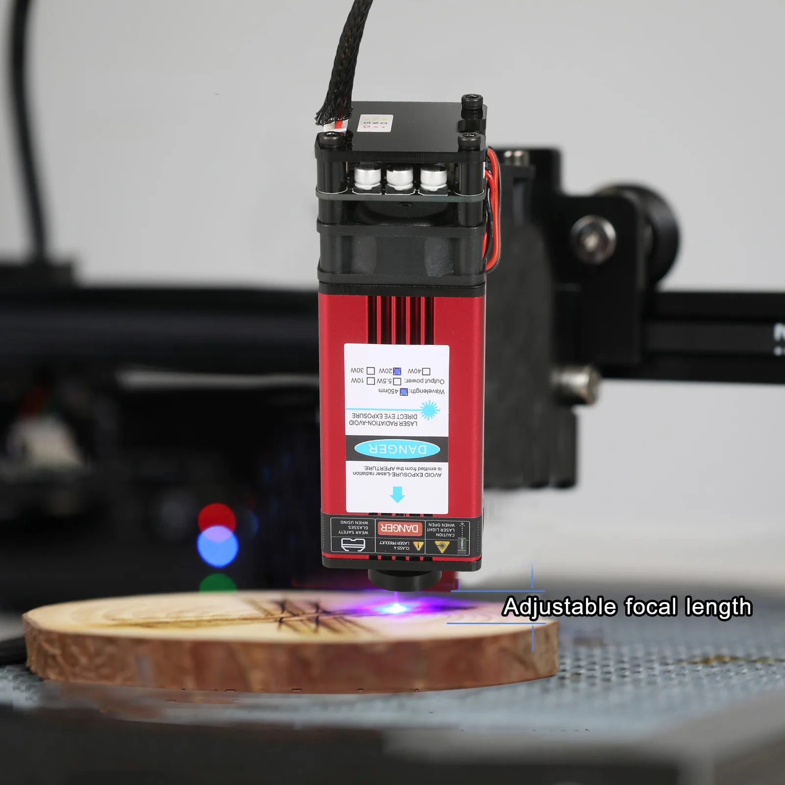 Laser Module 450nm Engraving Laser Head Adjustable Length High Precision Engraving for Laser Engraving Machine CNC Router