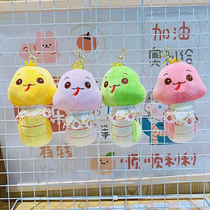 2025 Chinese New Year Decoration Cute Zodiac Snake Plush Keychain Pendant Stuffed Doll Lucky Mascot Gifts For Children