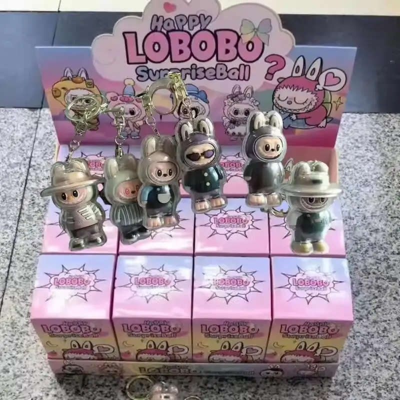 Scatola cieca Nuovo Labubu Portachiavi Giocattoli Ciondolo zaino con custodia protettiva Scatola cieca Hot Kawaii Cartoon Bag Scatola misteriosa Giocattoli per bambini