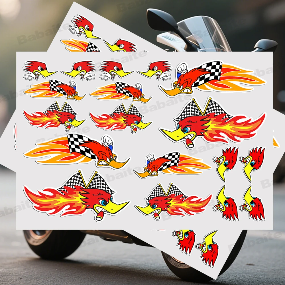 

Woodpecker W-Woodys Car Sticker Moto Auto Body Bumper Windows Motorcycle Laptop Walls Vinyl Film Decal Car Tuning Accessories