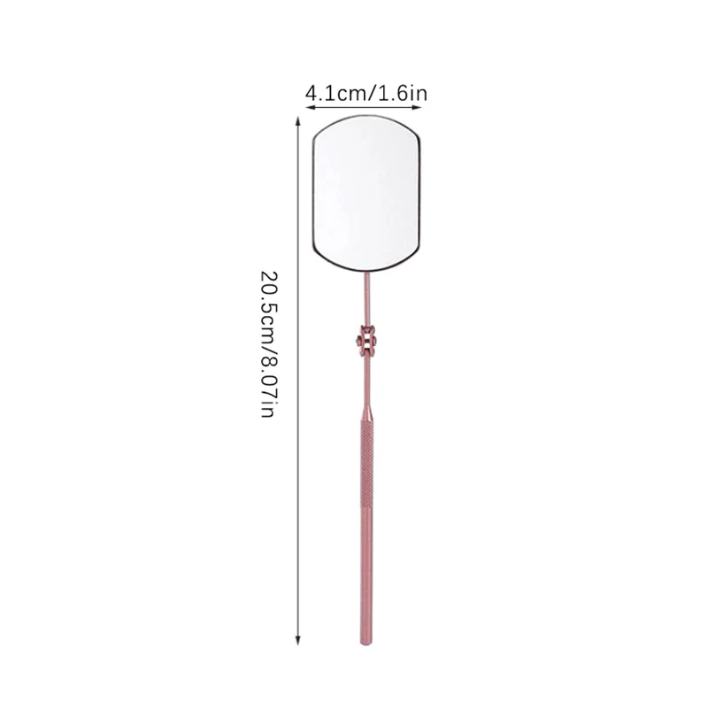 1PC Eyelash Inspection Mirror Makeup Mirror Lash Check Mirror Stainless Steel Moon Shape Beauty Lash Extension Eyes Makeup Tool