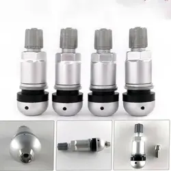 4PcsTyre Pressure Sensor TPMS Valve Aluminum Alloy Valve Stem Repair Kit For BMW Audi Volkswagen Sensor Valve