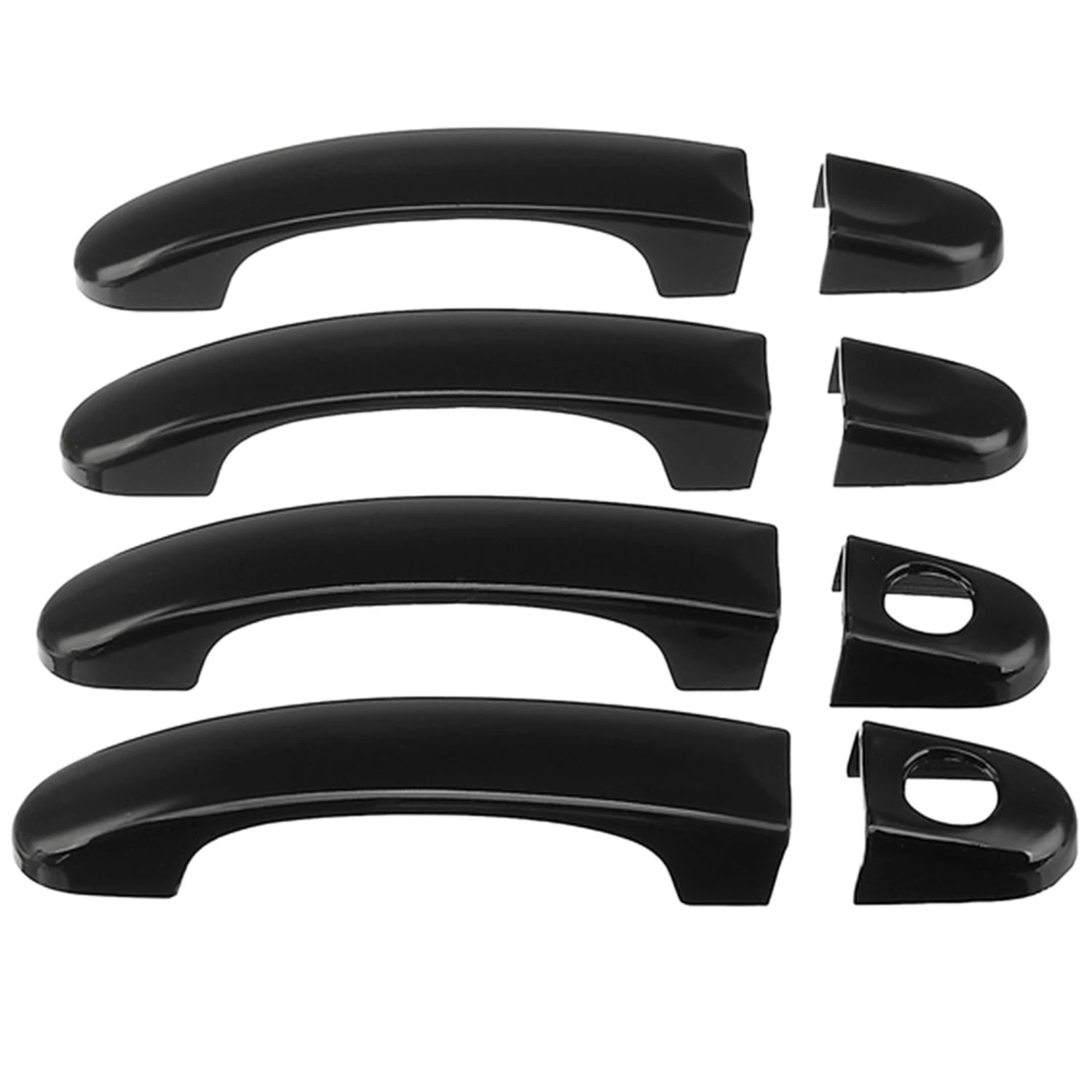 8Pcs Set ABS Chrome Door Handle Covers Trim for TRANSPORTER T5 T6 CADDY VAN 2003-2015 Gloss Black