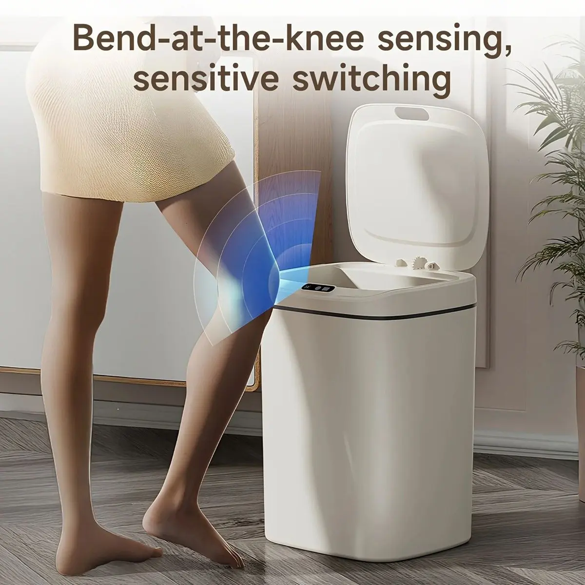 Advanced Intelligent Sensor Trash Can - Automatic Lid Opening, Odor-Sealing Garbage A
