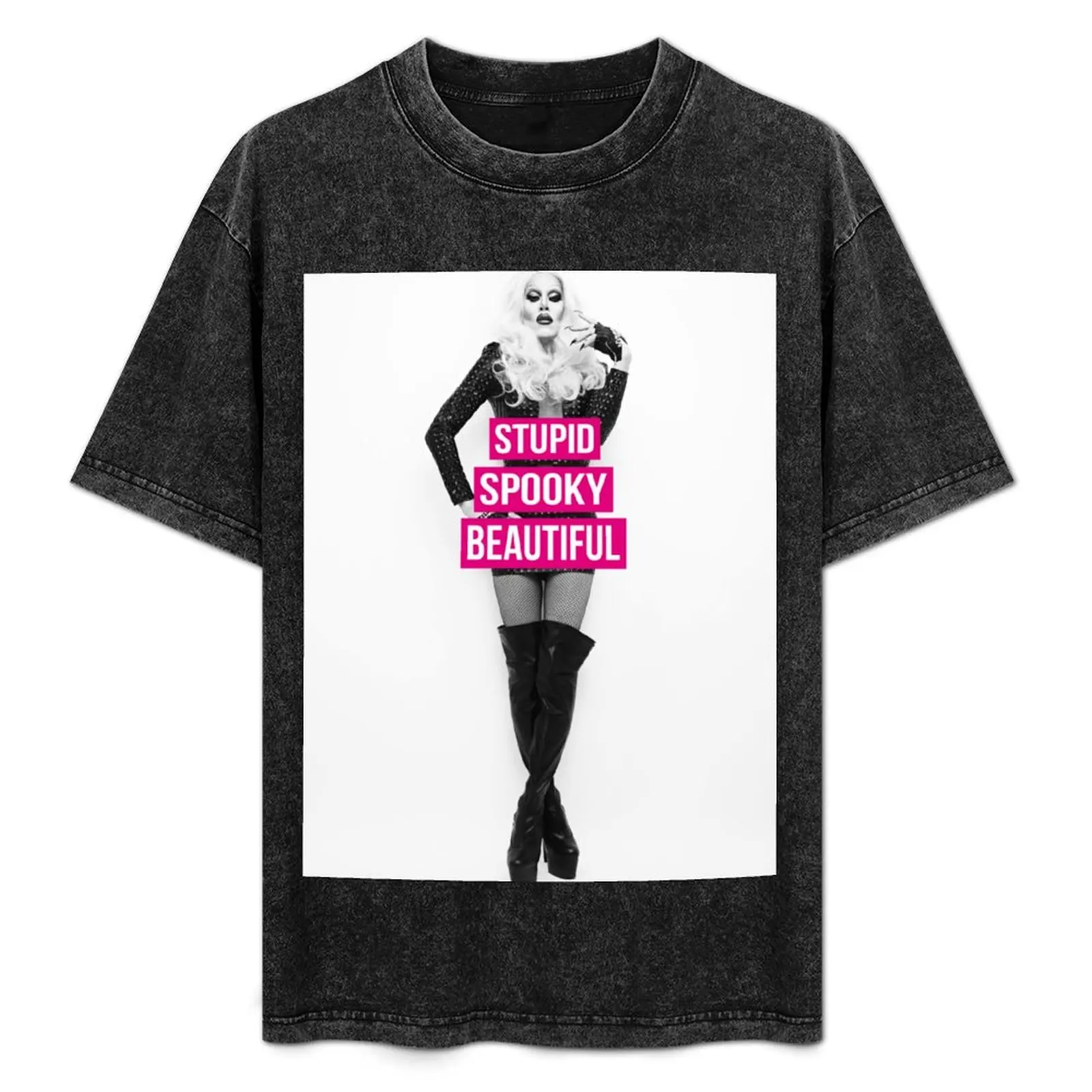 

Supid, Spooky and Beautiful Pink T-Shirt street wear anime clothes man t shirt mens designer t shirt