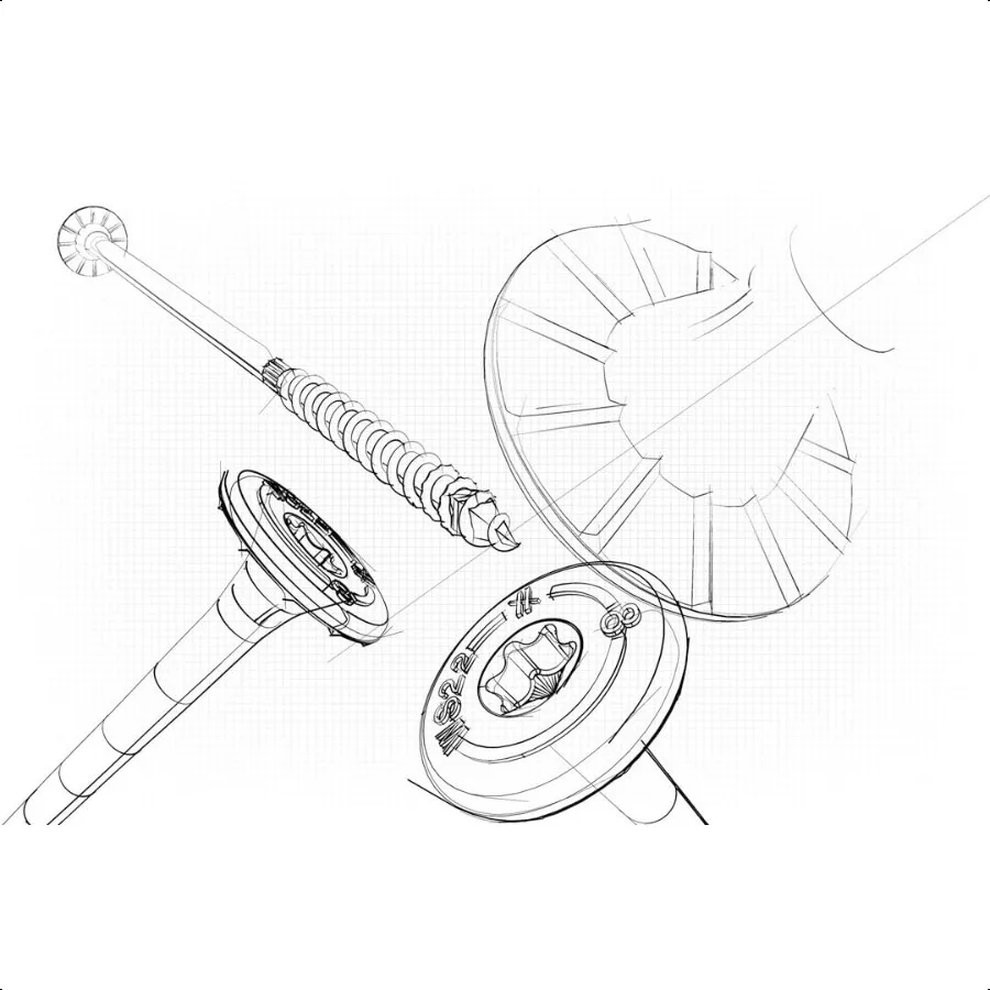 Simpson Strone SDWS22300DBR50 StrongDrive SDWS Parafuso de madeira grau externo 0,220 pol. x 3 pol. T40 Tan (50Qty)