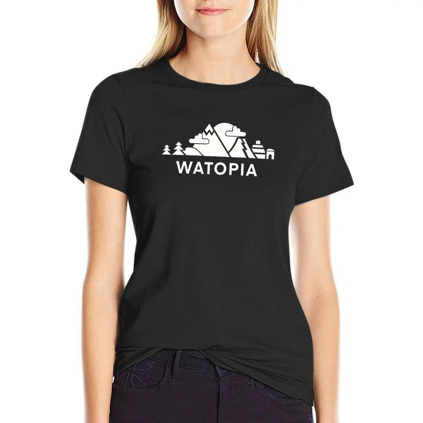 

Watopia T-Shirt heavyweights lady clothes graphics t-shirt dress for Women sexy