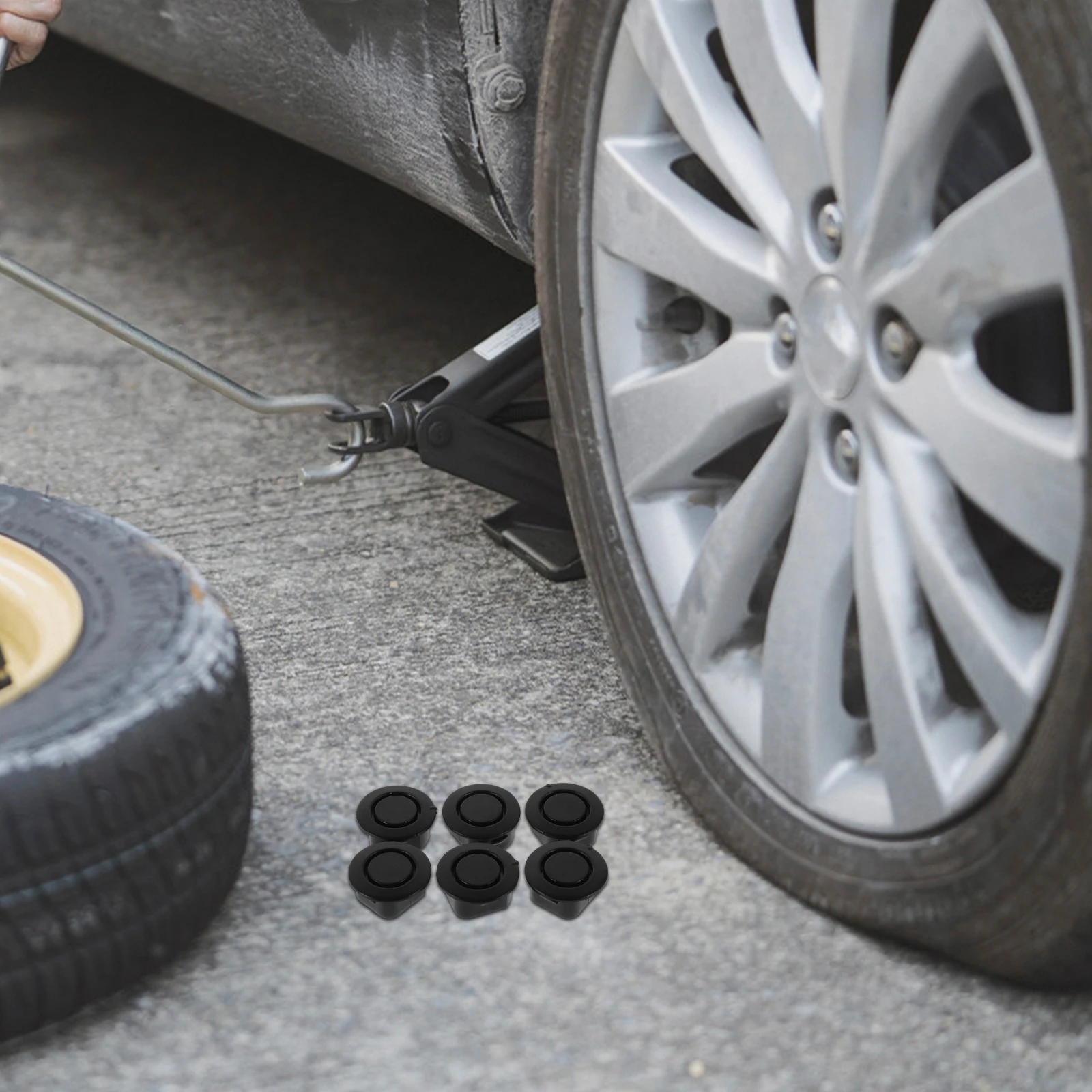 

20pcs Bumper Decorative Cover Rubber Stoppers Black Car Hole Plugs Auto Accessories Front Rear Protector Cap Vehicle Enhancement