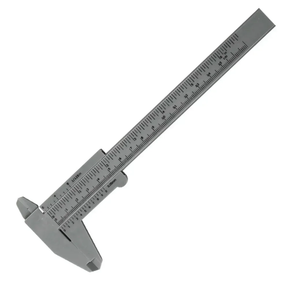 1 PC 0-150 มม.กฎคู่ขนาดพลาสติก Vernier Caliper นักเรียน Dial Gauge ไมโครมิเตอร์วัดไม้บรรทัดเส้นผ่านศูนย์กลางภายในความลึกเมตร