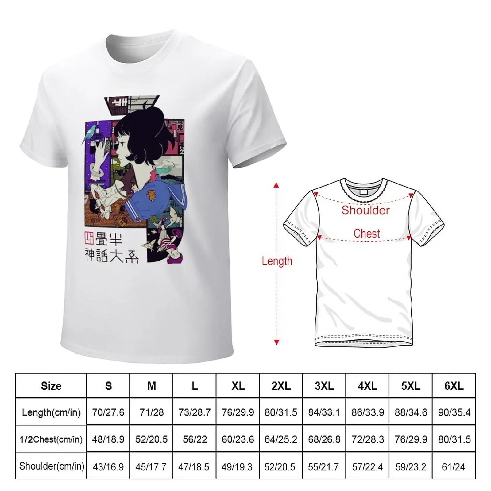 Tatami Galaxy T-Shirt boys animal print Aesthetic clothing Men's clothing