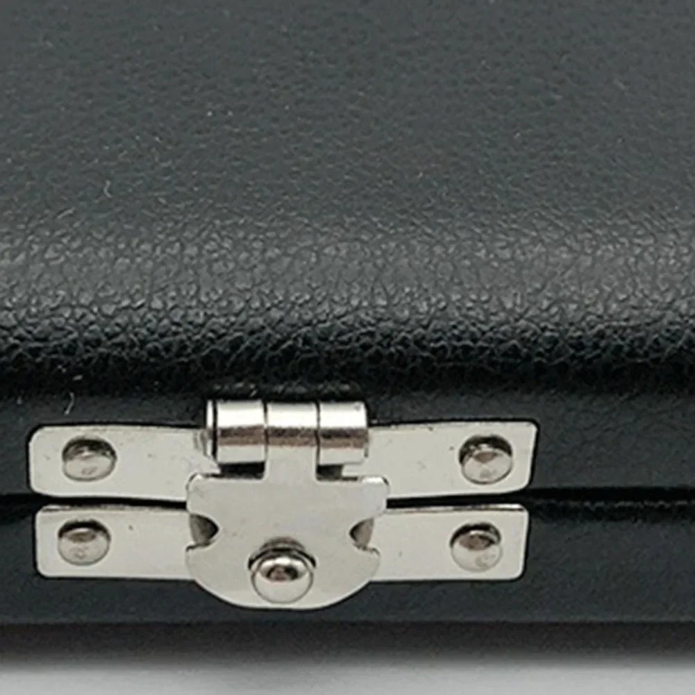 Reed Storage Box 6 Pieces Oboe Reed Box Storage Box Drop-Proof Black PU Box Music Accessories 3.62x3.07x0.86 Inch