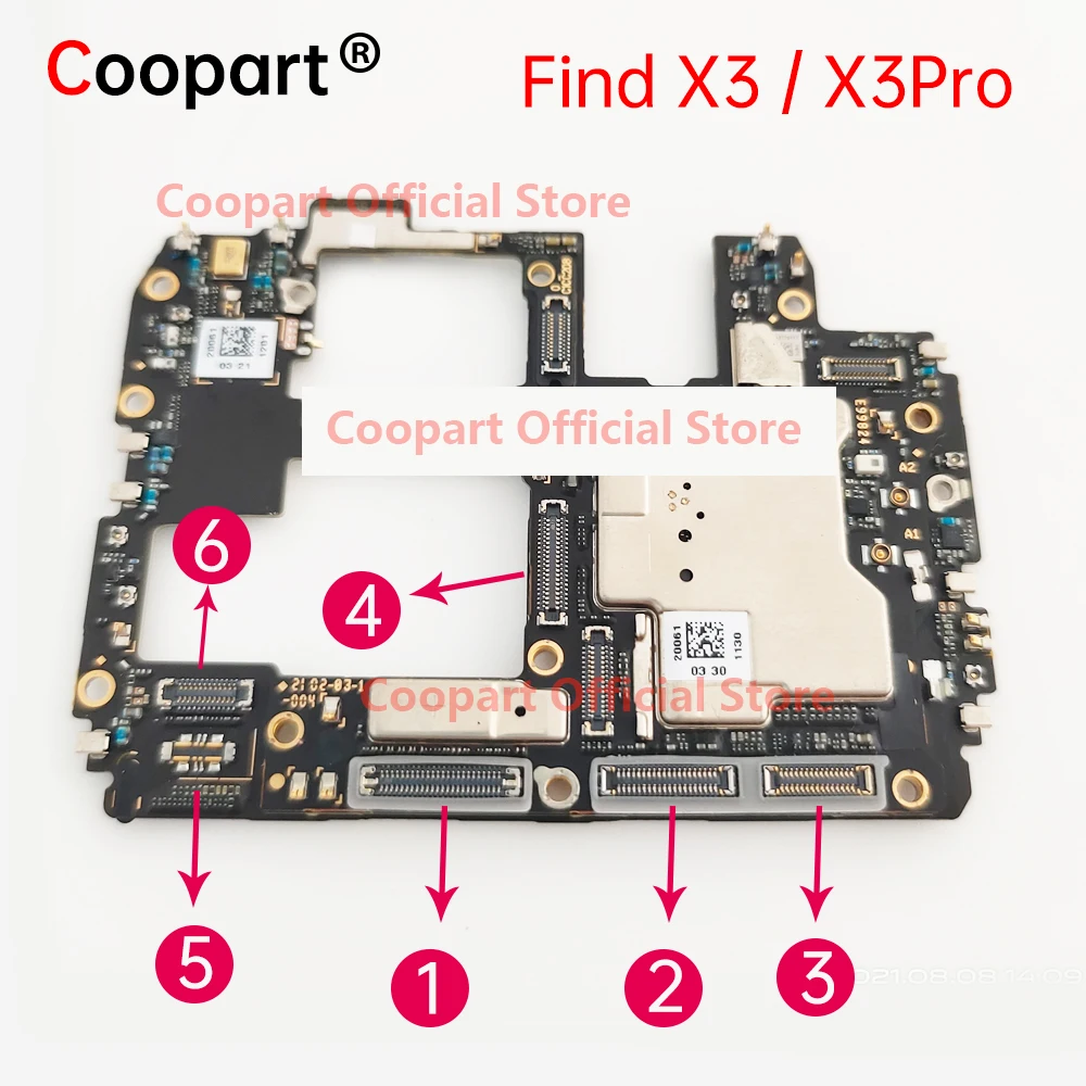 Złącze LCD FPC do Oppo Find X3 Pro, płyta główna PCB, złącze flex płyty głównej, złącze USB, złącze baterii, części kablowe