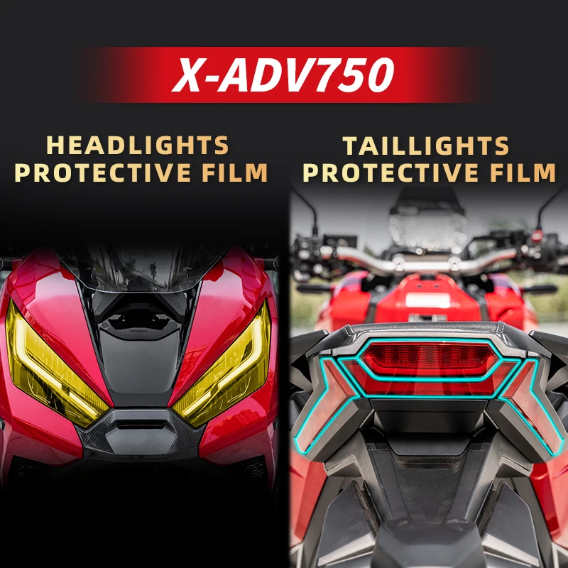 

For HONDA X ADV750 2021Motorcycle Lamp Accessories Transparent Protective Film Bike Headlight And Taillight Refit Stickers Decal