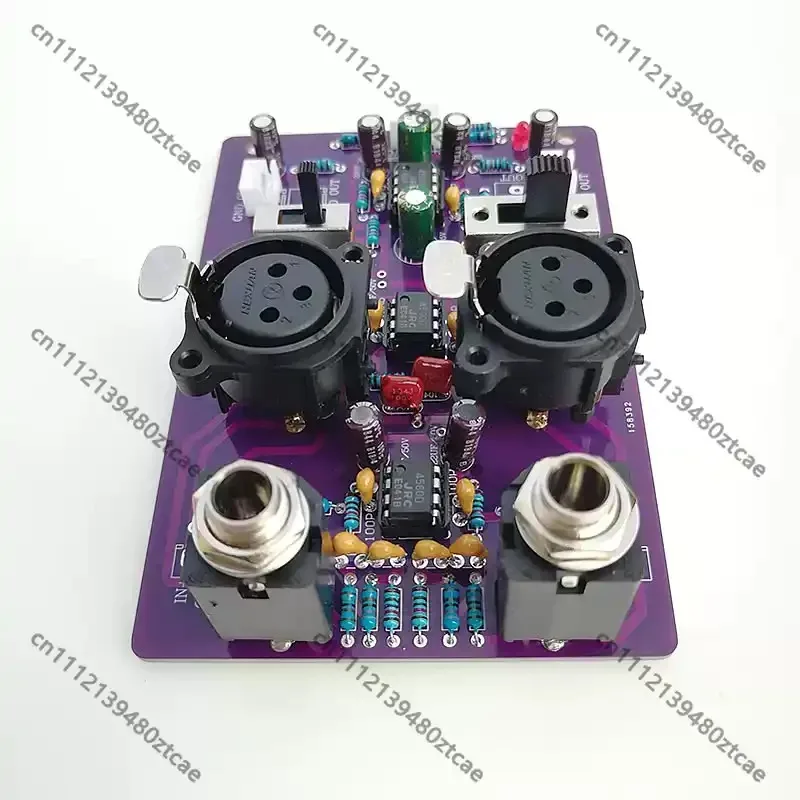 Dual Channel Stereo Balanced Input Gain BTL Bridging HiFi Preamplifier Effect Input Board