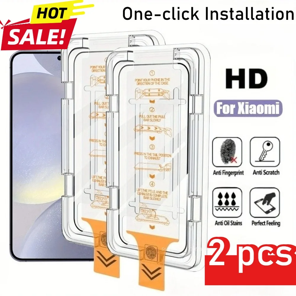 

2Pcs Screen Protector for Xiaomi 15 Ultra 15S Pro 14 14 Ultra 14T One-click Installation 13 Ultra 13T Pro 12S Pro Tempered Glass