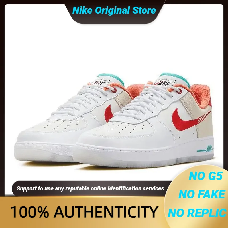 

Кроссовки Nike Air Force 1 Low '07 PRM Just Do It White Red Teal FD4205-161