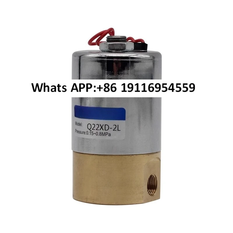 Pilot Operated Copper Solenoid Valve Q23XD-2L 2 Position Tee Q22XD-2L 2 Position 2 Way AC220V DC24V Aluminum