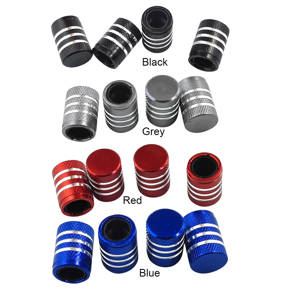 Tire Air Caps with Plastic Liner Car Wheel Tire Valve Caps Corrosion Resistant Tyre Rim Stem Cover Leak-Proof for Auto SUV Bike