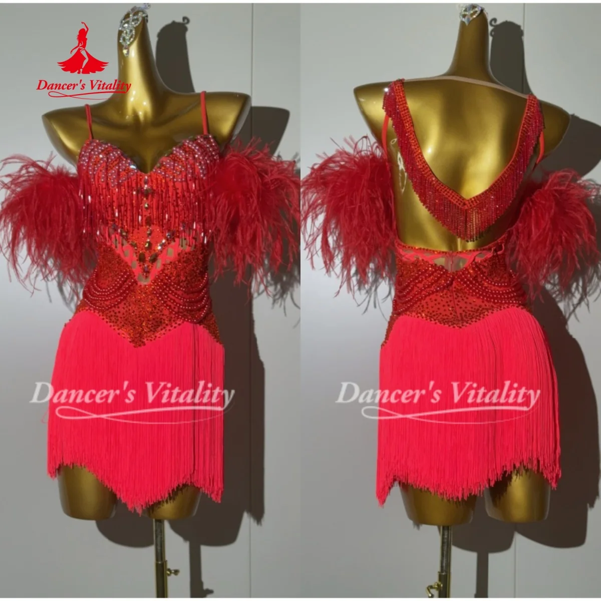 Latin Dance Cha Cha Samba Competition Costume  for Adults and Children Customized High-end Sexy Stage Performance Clothing