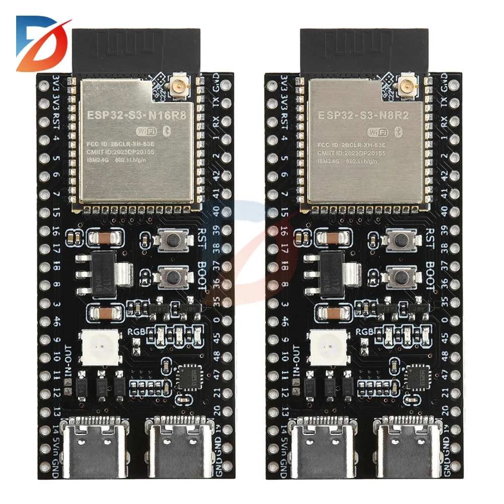 Встроенная плата разработки модуля ESP32-S3-N16R8/N8R2 Основная плата разработки ESP32-S3-DevKitC-1 с основанием антенны