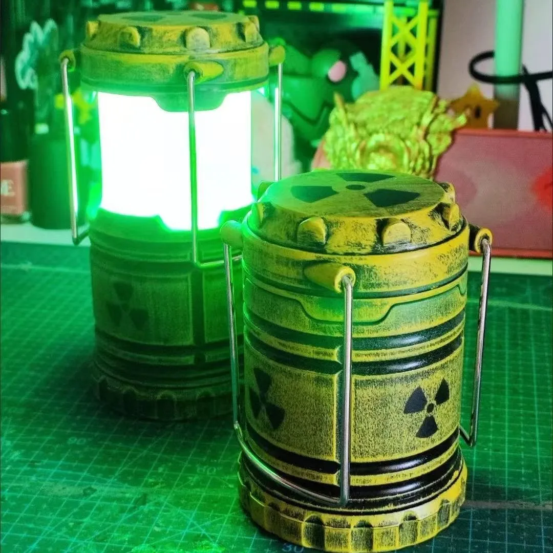 1-4PCS Mini Nuclear Reactor Lantern Portable Decorative LED Couple Prank Night Light Halloween Gift Home Decor Novelty Lamp