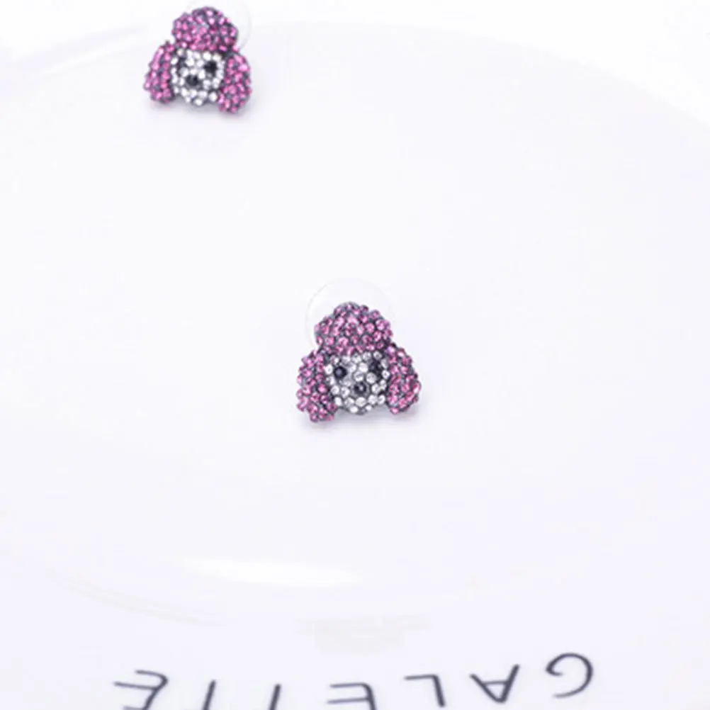 

Poodle Ear Stud Small Dog Earrings Lightweight Rust Resistant Simple Elegant Ear Decor for Party Wedding Daily Fashion Women