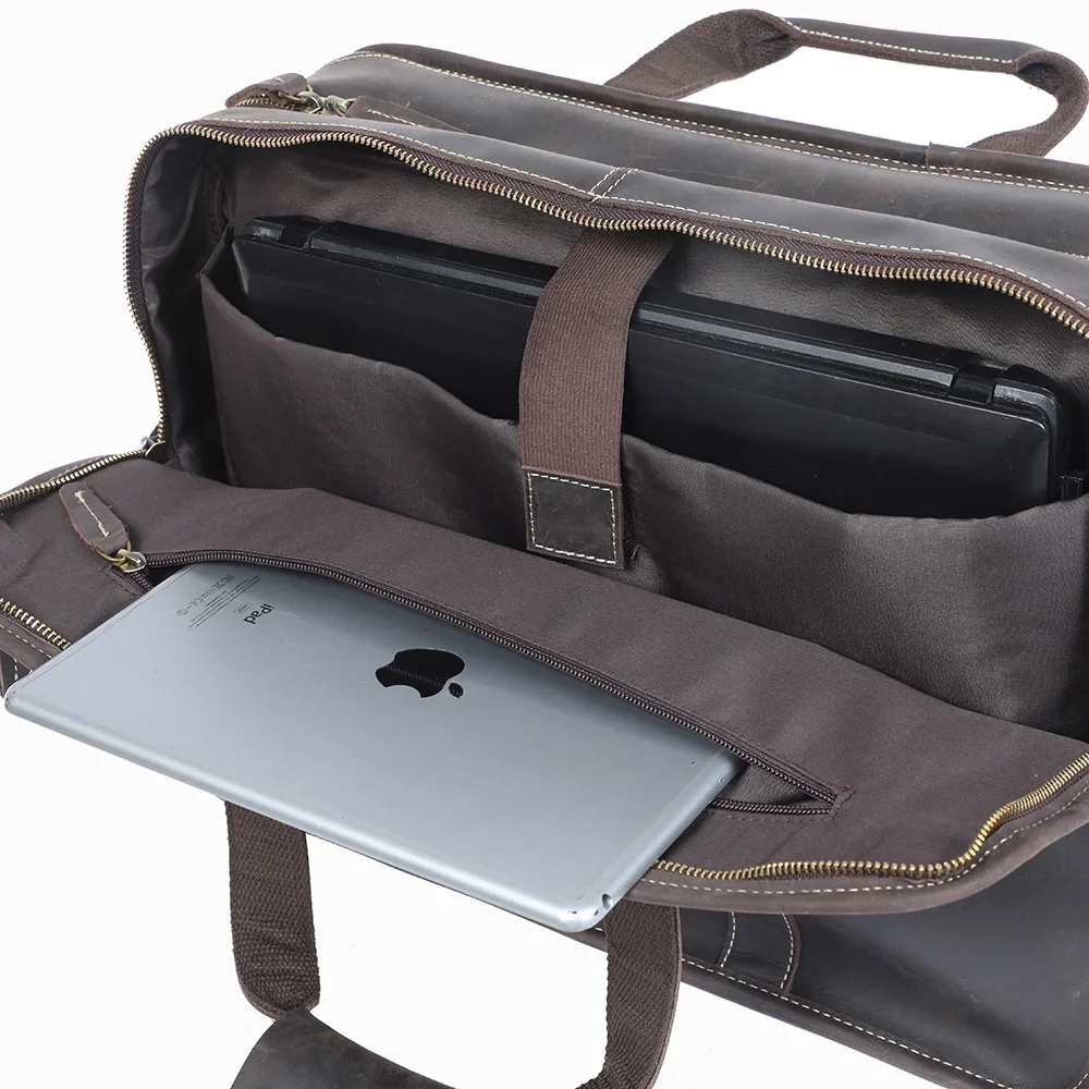 S.WORKER Premium Echtleder Business-Handtasche 16" Laptop Vintage Herren-Aktentasche für Arbeit & Reisen – Detail 20