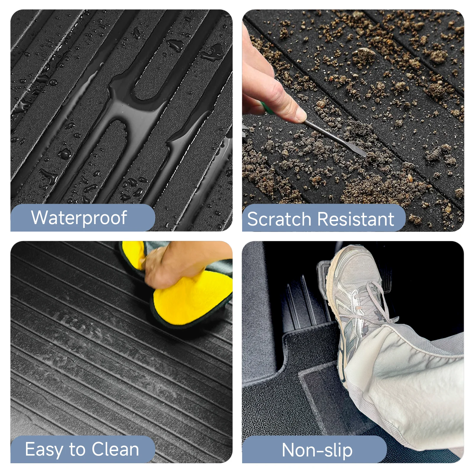 ل تسلا نموذج Y العرعر 2025-2026 اكسسوارات TPE الحصير البضائع بطانة مقاوم للماء فرش داخلي للسيارات والشاحنات ل تسلا نموذج جديد Y العرعر