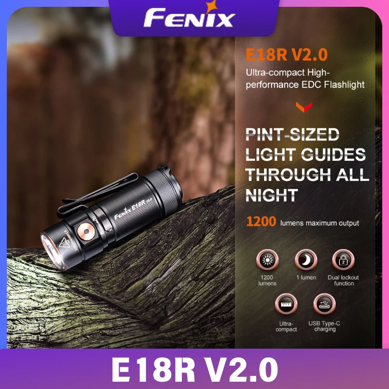 fenix-e18r-v20-1200lumens-ultra-compact-edc-flashlight-type-c-rechargeable-include-arb-l16-700p-battery