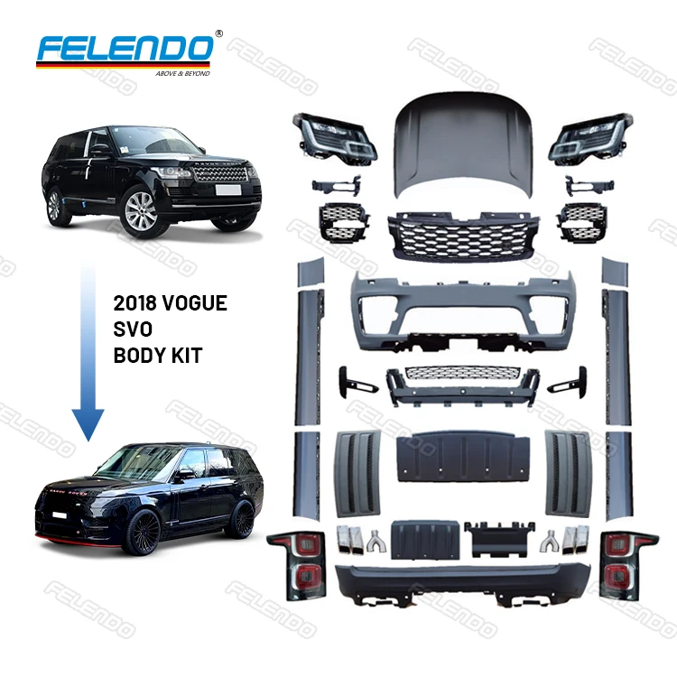 newest model car body parts body kit for range rover vogue l405 2013-2017 upgrade to 2018-2019  svo l405 facelift body kit