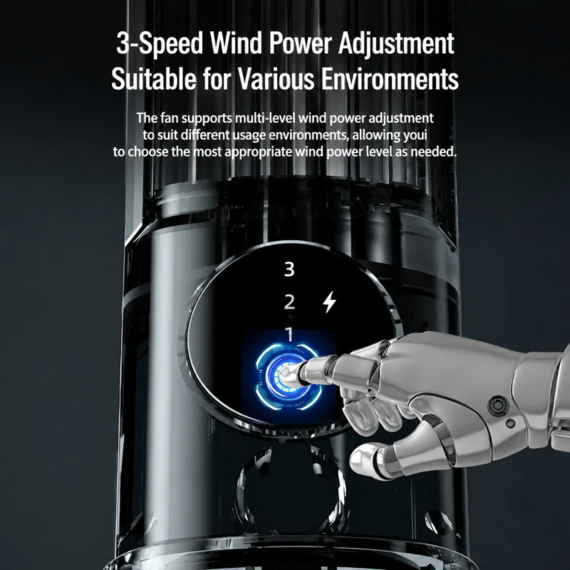 2026 New Model Electric Fan Tower Fan Desktop Bladeless Fan Tabletop Dormitory Standing Circulating