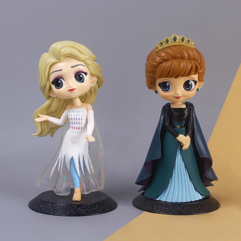 Prinzessin Q Elsa Anna Figuren PVC-Modell Puppe Action-Sammlerfigur Spielzeug für Kinder Geschenk Schreibtisch-Dekoration – Detail 8