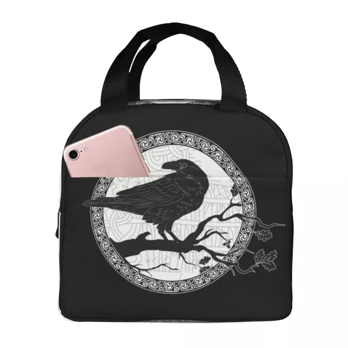 Odin Ravens Huginn Muninn Viking Mythology Lunch Bag Women Thermal Cooler Insulated Lunch Boxes for Office