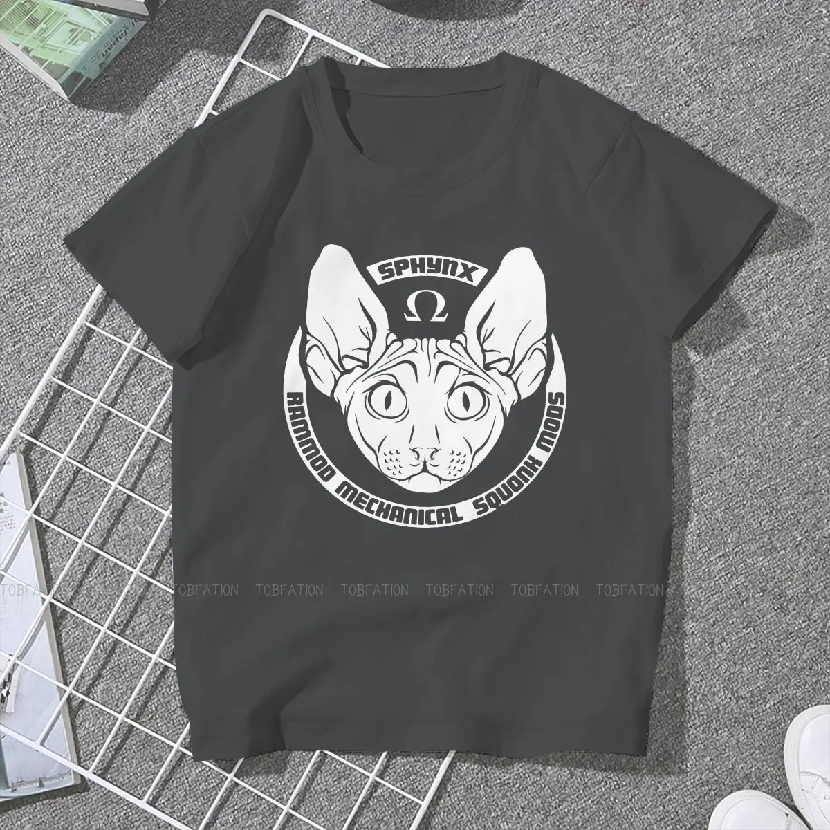 Rammod White Profile Graphic TShirt  Sphynx Hairless Cat Cute Style 4XL T Shirt Women Short Sleeve Special Gift Clothes