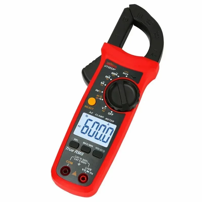 Digital clamp meter UT202A+AC current TRMS HVAC volt ampere ohmmeter clamp multimeter automatic range 6000 count