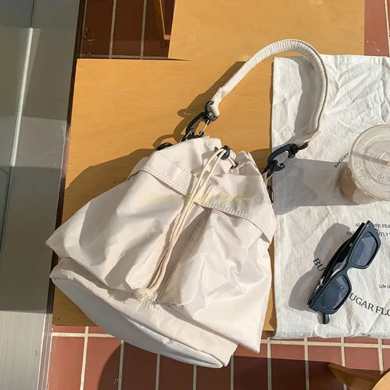 

X90D Casual Drawstring Bag Women Shoulder Bags Lady Crossbody Bag Bucket Shaped Bag