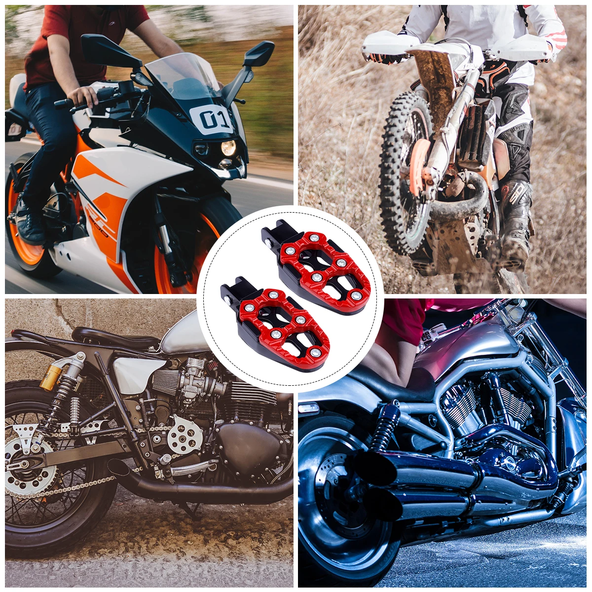 

1 Pair Aluminium Alloy Motor Pedals For Electric Vehicles Suvs Anti-Slip Footrest Comfortable Long Ride Durable Replacement