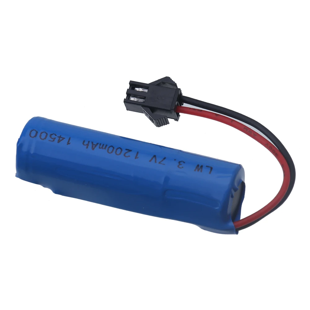 3.7V 1200mah Battery 14500 and charger For C2 D828 RC Stunt Dump Car Toy Accessory 3.7V 14500 Li-ion battery with SM-2P Plug