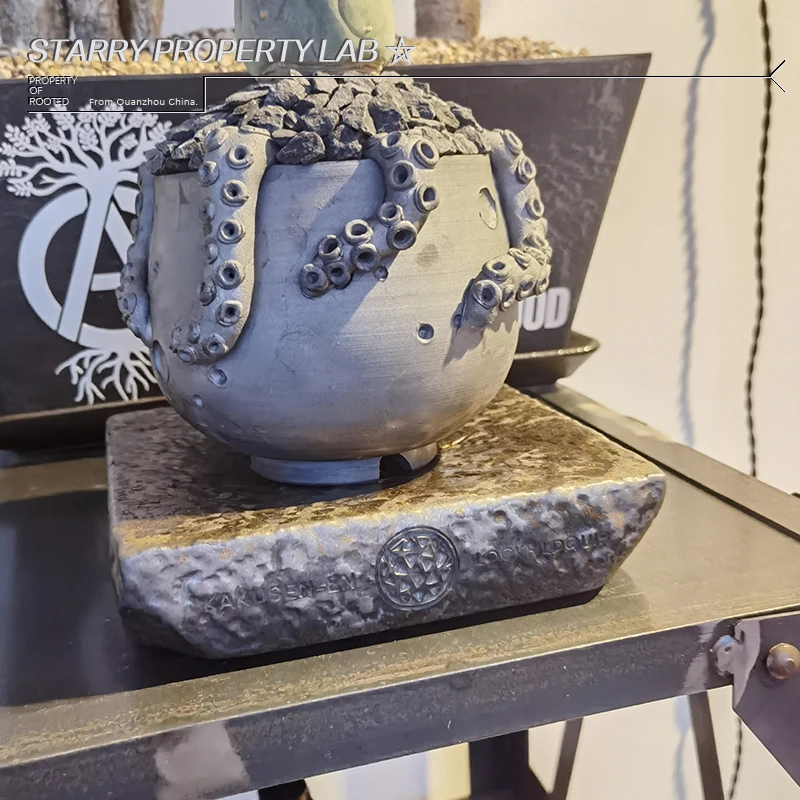 

Plant pot tray agave garden ceramic base