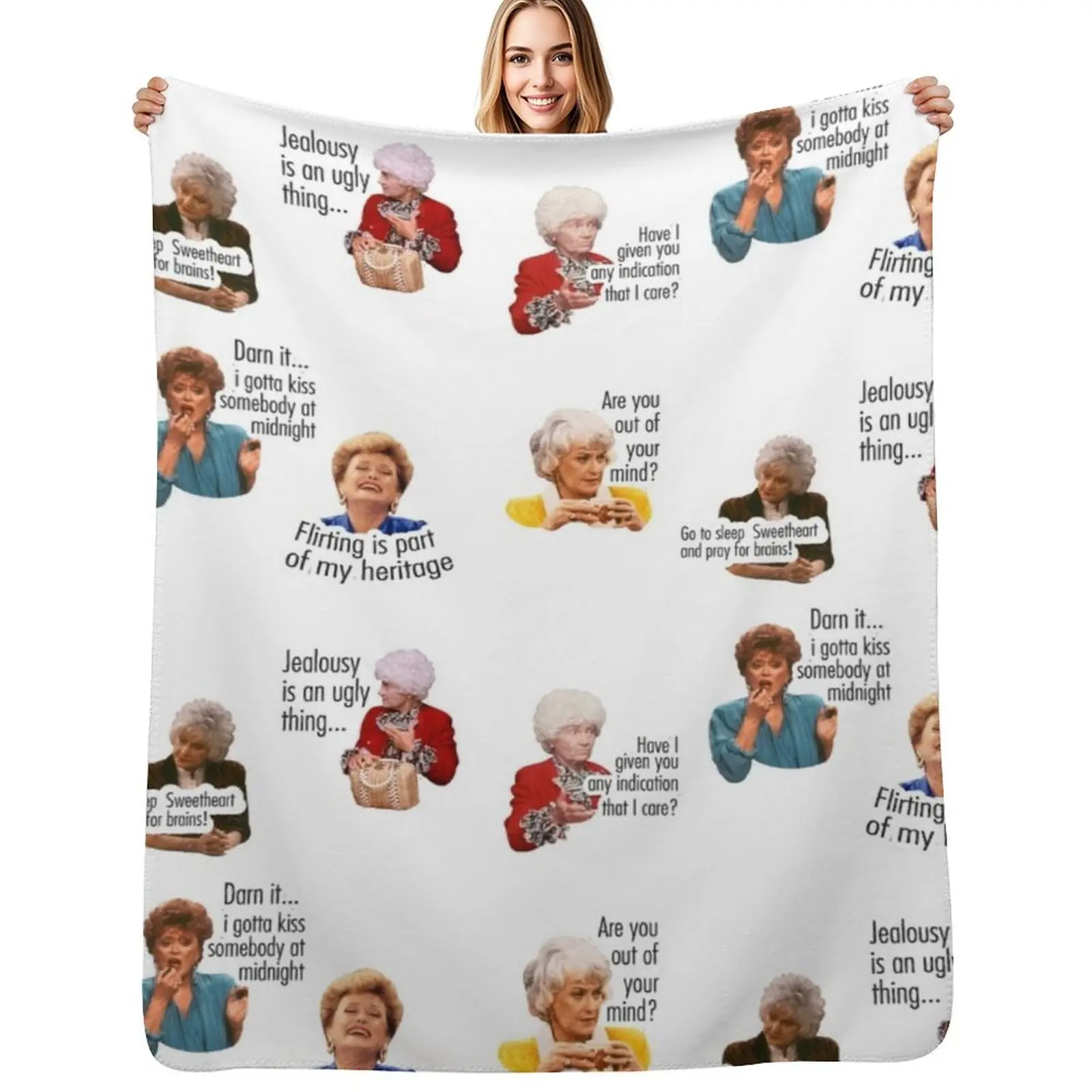 Golden Throw Blanket Soft Sherpa Fleece Warm Blanket for Winter