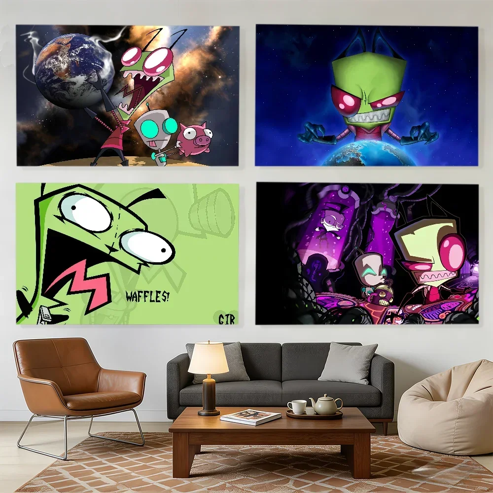 Anime I-Invader Z-Zim flag Decorative Banners Suitable For Outdoor Camping Family Parties And Garden Walls Gift