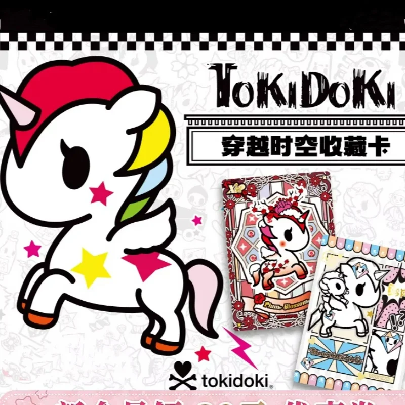 Tarjetas Tokidoki genuinas, caja ciega, serie de viajes en el tiempo, tarjetas de unicornio, juego comercial de Anime, tarjeta de colección, juguete periférico para niños