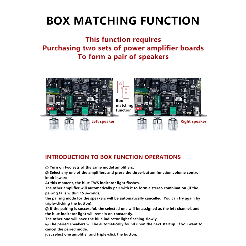 تيار مستمر 9-24 فولت ZK-1001U بلوتوث مضخم الصوت لاعب 100 واط عالية الطاقة TPA3116D2 مكبر للصوت مجلس يدعم الاتصال الداخلي TWS #6